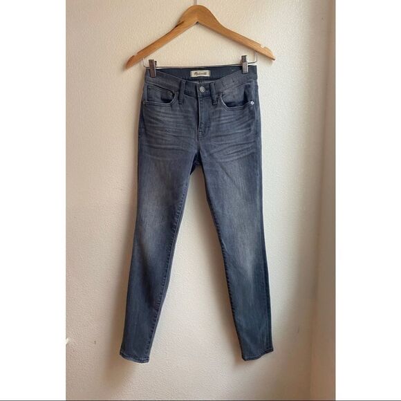 MADEWELL | 9” High Riser Skinny Skinny Gray Jeans, Size 25 - Picture 4 of 16